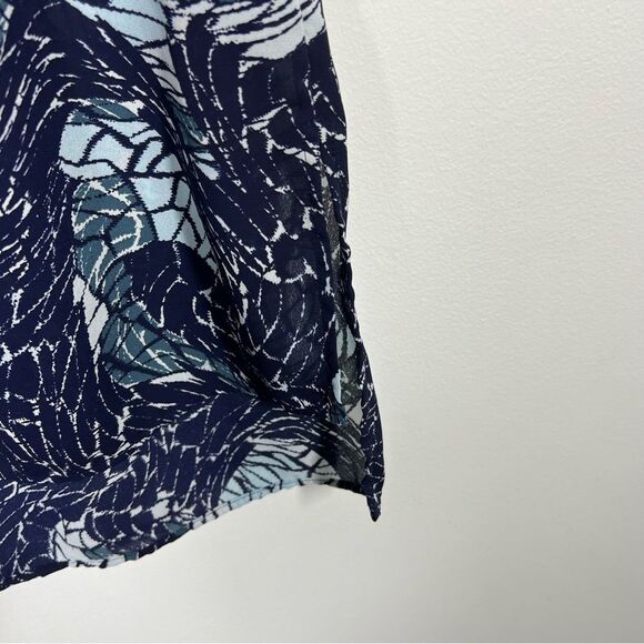 Sejour Size 16 W High Low Sleeveless Tank Top Blue Abstract Pattern - Picture 4 of 10